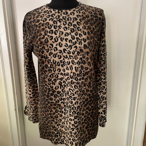 Nina Patrick Cheetah Print Long Sleeve Sweater/Size Medium - Picture 1 of 10
